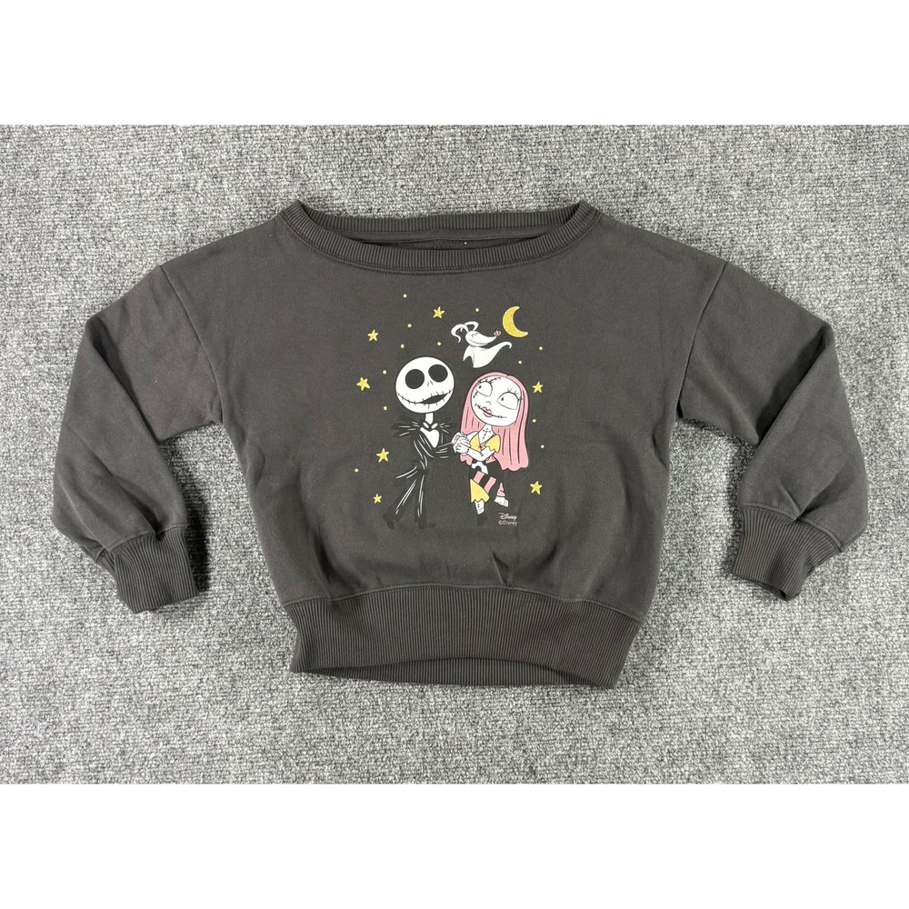 Abercrombie Kids Nightmare Before Christmas Jack Sally Sweatshirt Grey 7/8